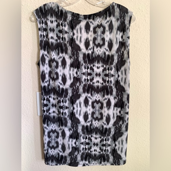 NY&C Stretch Draped Cowl Neck Sleeveless Blouse - Picture 6 of 11